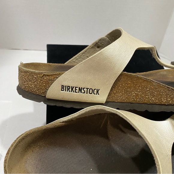 BIRKENSTOCK Gizeh Thong Sandals Metallic Gold EU 36 - Picture 4 of 10